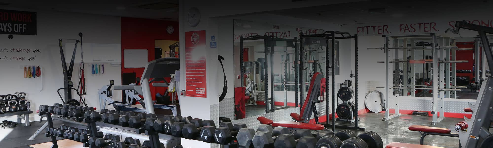 Dumbbells and weights area at RPM Fitness