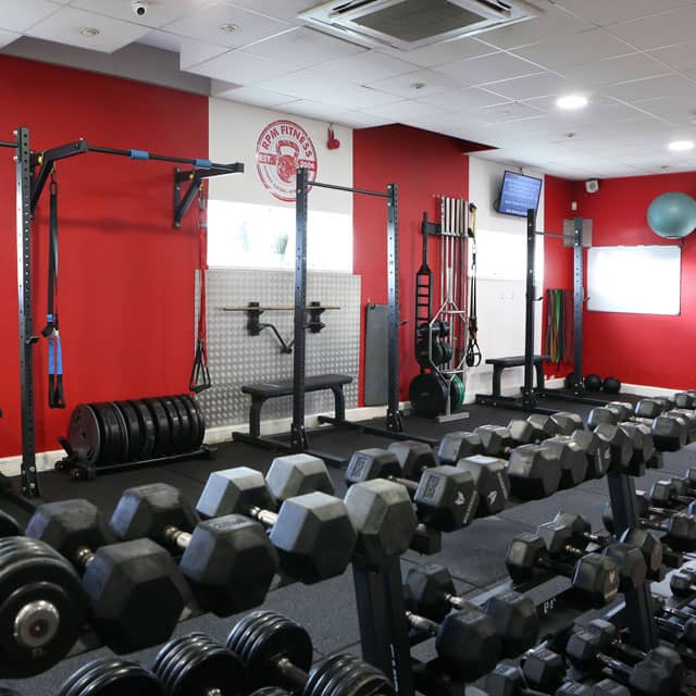 Weights area and racks