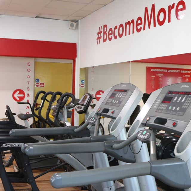 Treadmills, cross trainers and exercise bikes