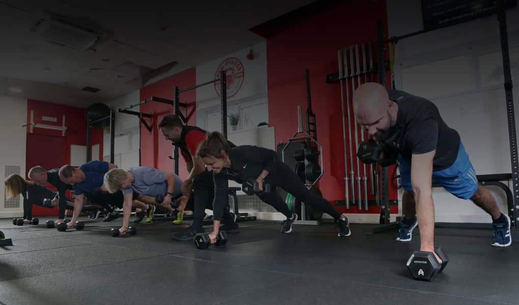 Small group fitness class in Wrexham