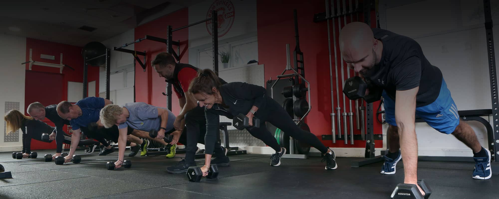 Small group fitness class in Wrexham