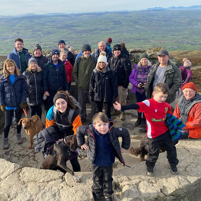 Member walk at Moel Famau