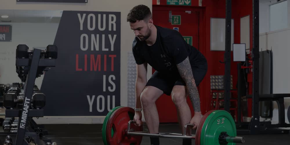 Man doing deadlift