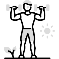 Man doing exercise icon